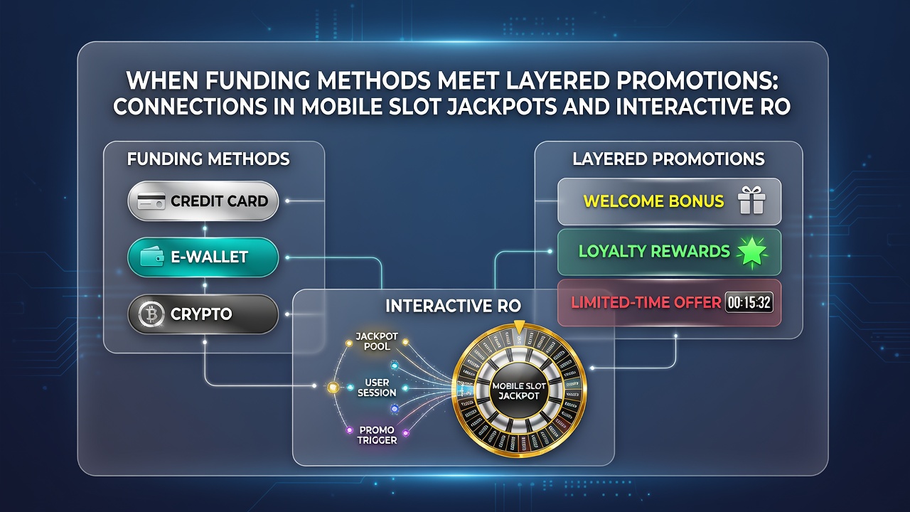 Illustration von gestaffelten Promotionen und mobilen Jackpot-Verbindungen